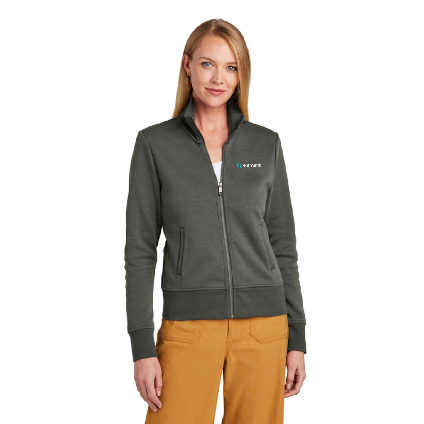 Brooks Brothers Womens Double-Knit Full Zip